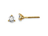 14K Yellow Gold Lab Grown Diamond 1/2ct. VS/SI GH+, 3 Prong Screwback Earrings