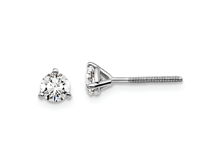 Rhodium Over 14K Gold Lab Grown Diamond 1/2ct. VS/SI GH+, 3 Prong ...