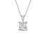 White Cubic Zirconia 14k White Gold Pendant With Chain 2.00ctw