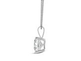 White Cubic Zirconia 14k White Gold Pendant With Chain 2.00ctw