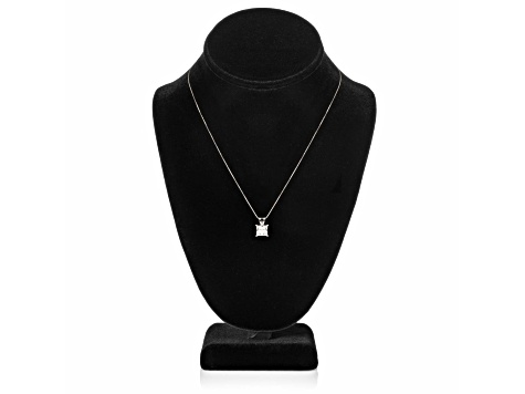 White Cubic Zirconia 14k White Gold Pendant With Chain 2.00ctw