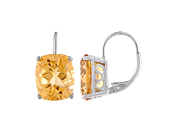 Picture of Yellow Citrine Sterling Silver Earrings 10.60ctw