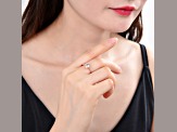 Round White Topaz 14K Rose Gold Over Sterling Silver Ring, 3.28ctw