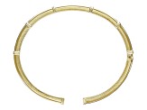 Judith Ripka 14K Yellow Gold Clad Textured Cuff Bracelet.