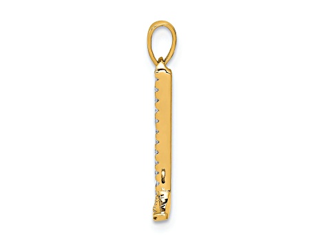 14K Yellow Gold Diamond Letter L Initial Pendant - 18G53AL | JTV