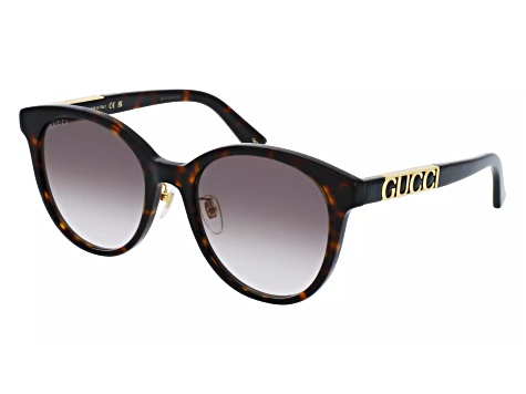 Gucci Havana Frame / Brown Gradient Round Lens Sunglasses  display picture 1