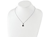 Sterling Silver with 14K Accent Antiqued Leaf Garnet with 2-inch Extension Necklace