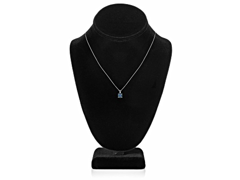 Multi-color Cubic Zirconia 14k White Gold Pendant With Chain 2.00ctw