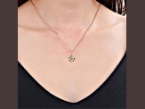 Mother Of Pearl with Ruby and Emerald 14k Gold Over Sterling Silver Dragonfly Necklace