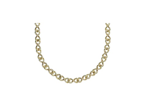 Judith Ripka 14k Gold Clad Verona 18" Infinity Link Necklace