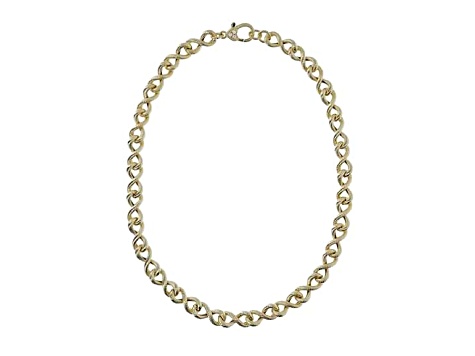 Judith Ripka 14k Gold Clad Verona 18" Infinity Link Necklace