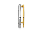 14K Two-tone Gold Diamond Horseshoe Chain Slide Pendant