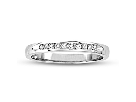 0.10ctw Diamond Channel Set Wedding Band in 14k White Gold