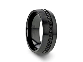 TALON Black Titanium Ring with Black Sapphires 8mm