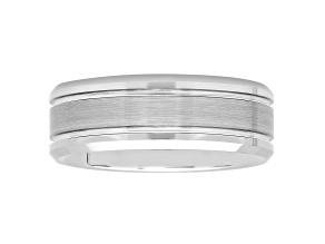 Tungsten Comfort™ White Tungsten 8MM Grooved Band