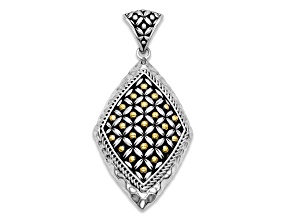 Silver Treasures by Samuel B. Sterling Silver with 18K Yellow Gold Rhombus Pendant