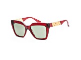 Versace Women's Fashion 56mm Transparent Red Sunglasses|VE4418-388-2