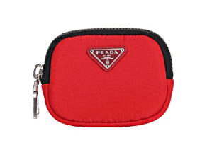 Prada Tessuto Red Nylon Cargo Mini Pouch on Lanyard Neck Bag
