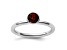 Sterling Silver Stackable Expressions High 5mm Red Crystal Ring