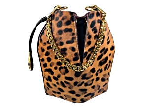 Alexander McQueen The Bucket Bag Cheetah Print Pony Hair