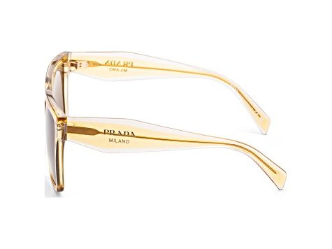 Prada Women's Fashion 56mm Ocher Crystal Gray Sunglasses|PR-24ZS-14I01T-56