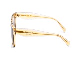 Prada Women's Fashion 56mm Ocher Crystal Gray Sunglasses|PR-24ZS-14I01T-56