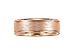 8mm Men's Comfort Fit Band in Brushed Rose Tungsten Carbide