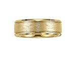 8mm Men's Comfort Fit Band in Brushed Yellow Tungsten Carbide