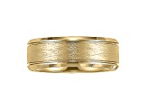 8mm Men's Comfort Fit Band in Brushed Yellow Tungsten Carbide