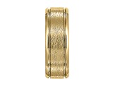 8mm Men's Comfort Fit Band in Brushed Yellow Tungsten Carbide