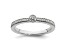 14K White Gold Stackable Expressions White Topaz and Diamond Ring 0.075ctw
