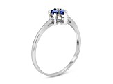 0.28ctw Sapphire and Diamond Ring in 14k White Gold