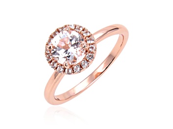 Picture of Round White Topaz 14K Rose Gold Over Sterling Silver Ring, 1.90ctw