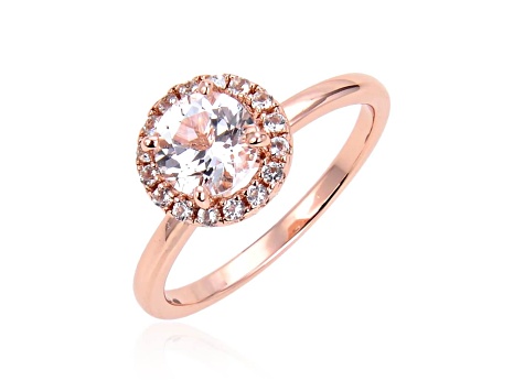 Round White Topaz 14K Rose Gold Over Sterling Silver Ring, 1.90ctw