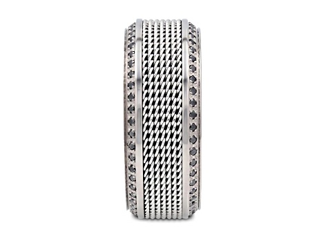 GAUNTLET Steel Chain Titanium Wedding Ring Polished Beveled