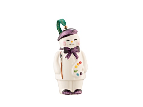 Belleek Artist Snowman Ornament