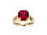 Lab Created Ruby And White Cubic Zirconia 18k Yellow Gold Over Silver July Birthstone Ring 4.42ctw