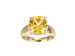 Yellow And White Cubic Zirconia 18k Yellow Gold Over Silver November Birthstone Ring 7.10ctw
