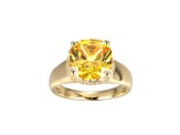 Yellow And White Cubic Zirconia 18k Yellow Gold Over Silver November Birthstone Ring 7.10ctw