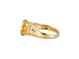Yellow And White Cubic Zirconia 18k Yellow Gold Over Silver November Birthstone Ring 7.10ctw