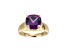 Purple And White Cubic Zirconia 18k Yellow Gold Over Silver February Birthstone Ring 5.81ctw