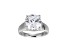 White Cubic Zirconia Platinum Over Sterling Silver April Birthstone Ring 6.71ctw