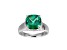 Green And White Cubic Zirconia Platinum Over Silver May Birthstone Ring 5.23ctw