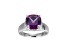 Purple And White Cubic Zirconia Platinum Over Silver February Birthstone Ring 5.81ctw