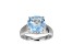 Lab Blue Spinel And White Cubic Zirconia Platinum Over Silver March Birthstone Ring 3.79ctw