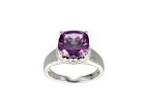 Lab Alexandrite Sapphire And Cubic Zirconia Platinum Over Silver June Birthstone Ring 8.14ctw