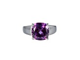 Lab Alexandrite Sapphire And Cubic Zirconia Platinum Over Silver June Birthstone Ring 8.14ctw