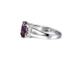 Lab Alexandrite Sapphire And Cubic Zirconia Platinum Over Silver June Birthstone Ring 8.14ctw