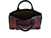 Balenciaga Classic City Marine Bordeaux Stripe Small Satchel Bag