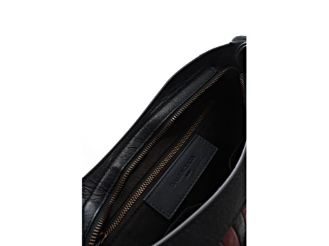 Balenciaga Classic City Marine Bordeaux Stripe Small Satchel Bag